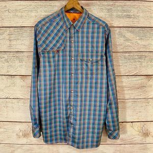 **BOGO**The Territory Ahead Multicolor Plaid Vented Roll Tab Sleeve Button Up L